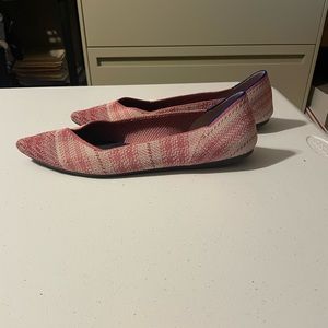 Rothy’s GUC Pink Plaid Point Size 12.5